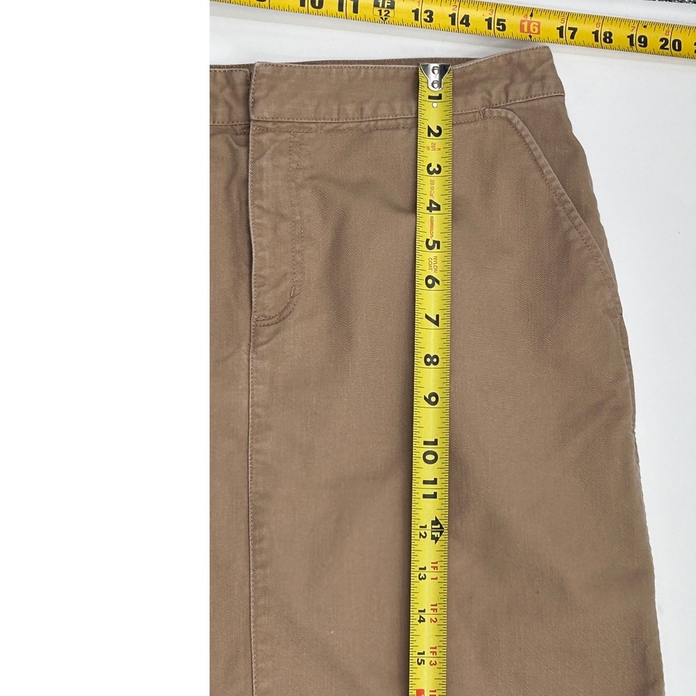 Vintage Eddie Bauer Womens 12 Khaki Cotton Maxi Skirt 90s Utility Y2K Minimalist - Picture 4 of 10
